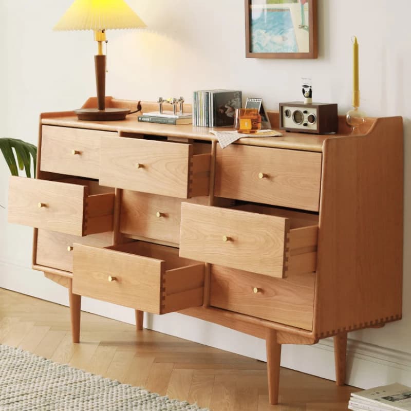 GZ  Beimo Furniture Nine-Drawer Cabinet Solid Wood Bedroom Storage Locker