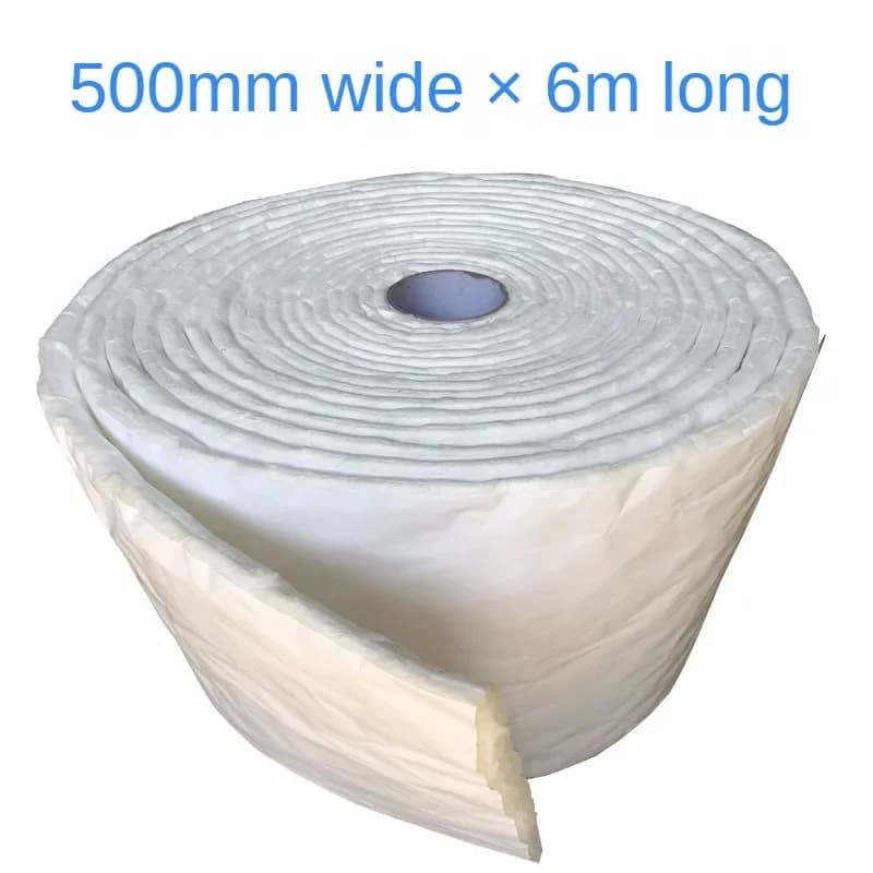 50x600cm White Car Sound Heat Insulation Cotton Noise Deadening Mat 15mm Self Adhesive Waterproof Flame Retardant Material Pad