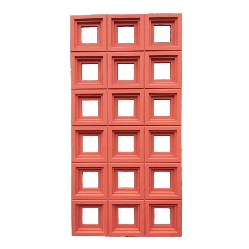 Direct Factory Supply Heat-Resistant Eco-Friendly PU Faux Hollow Brick Wall Panel Partition Wall Decoration Graphic Design