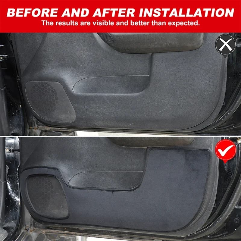 4Pcs velvet black For Hummer H3 2005-2009 car door anti-dirty mat car interior protection modification accessories