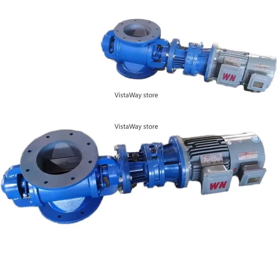 Automatic Rotary Airlock Valve Stainless Steel and Cast Iron Star Unloader for Granular Discharge Assembly Line Product