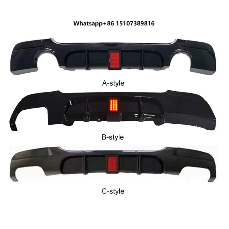 High Quality MP Rear Diffuser With Led Light Black Rear Bumper Lip for 3 Series E92 E93 MT Diffuser 2006-2013
