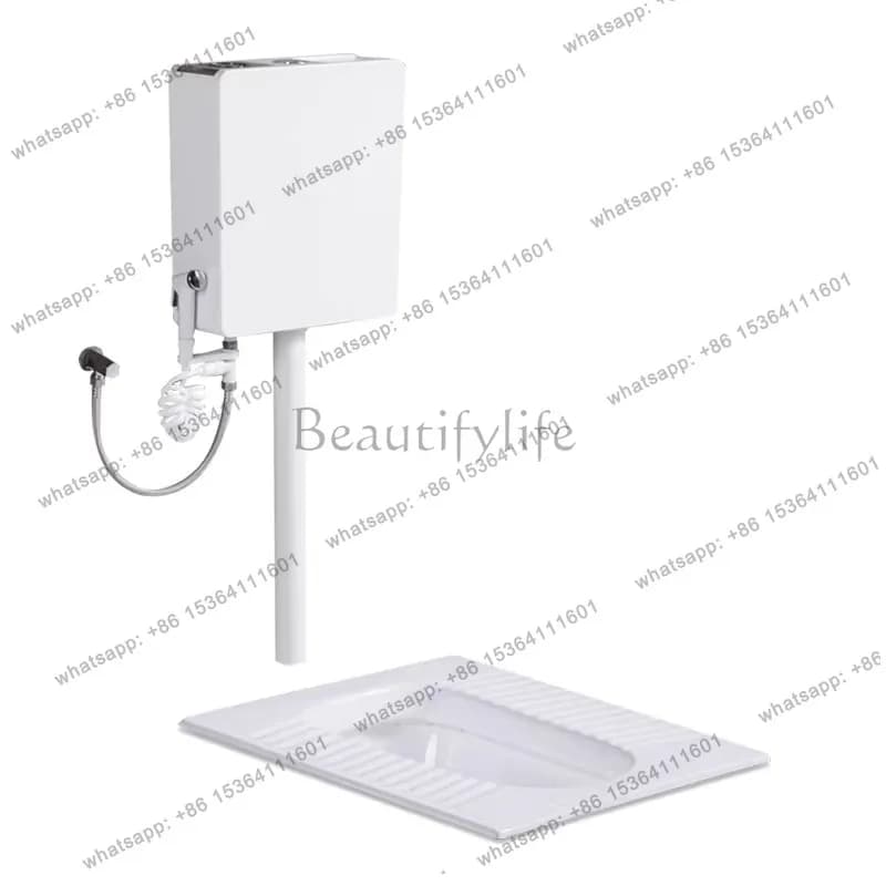 Household ceramic squat toilet, flushing tank, complete set, squat pit toilet, toilet, toilet bowl, toilet basin