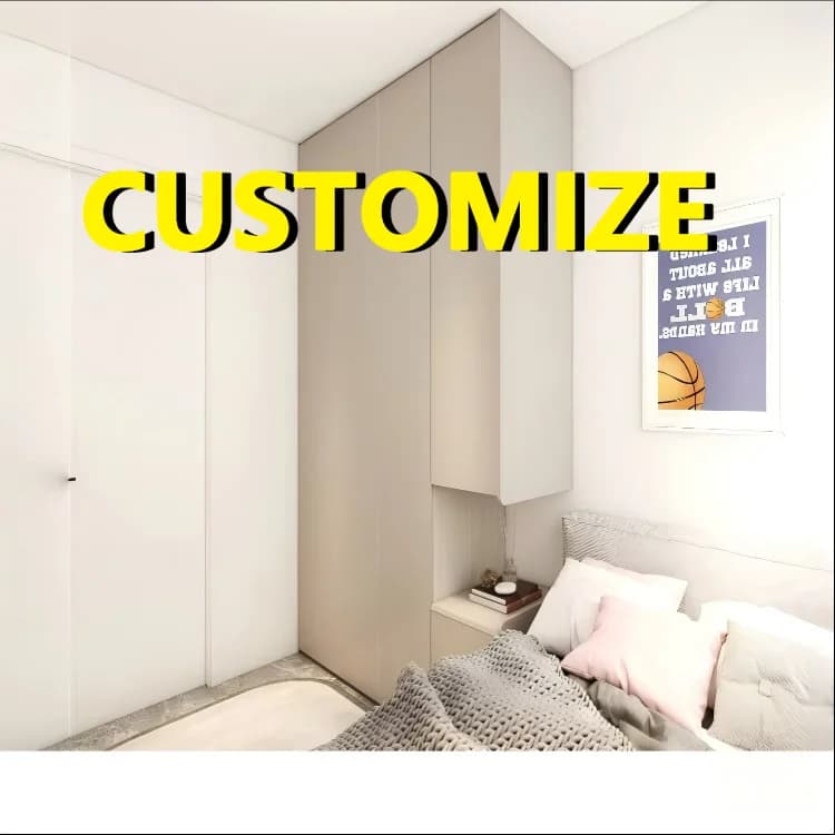 Any Size Custom Zero Formaldehyde Eco Honeycomb Aluminum Alloy Wardrobe Bedroom Home Luxury Bed End Cabinet Multi Storage Sturdy