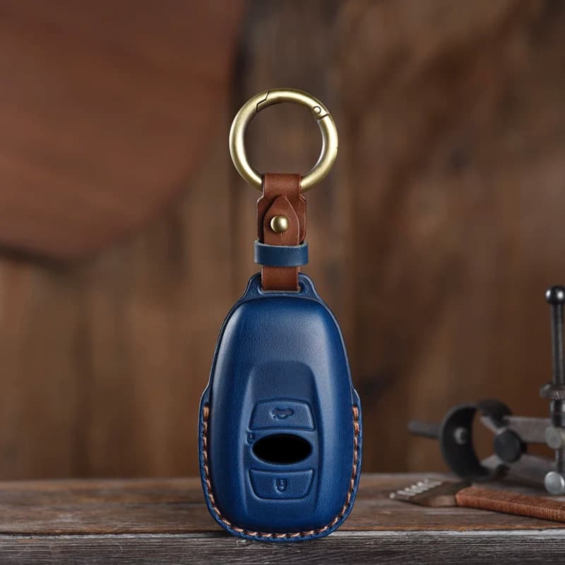 Genuine Leather Protector For Subaru XV SV Forester BRZ Key Case Cover Fob