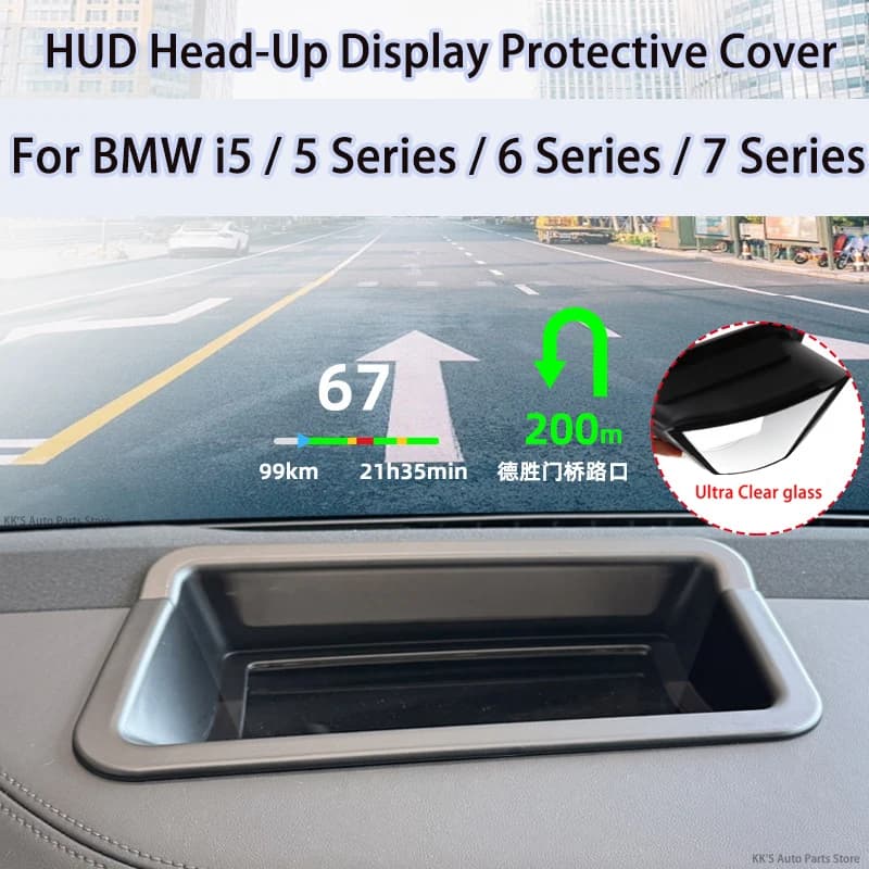 HUD Head-Up Display Protective Cover & Dashboard Dustproof Cover for BMW i5 / 5 Series / 6 Series / 7 Series, Car Accessories