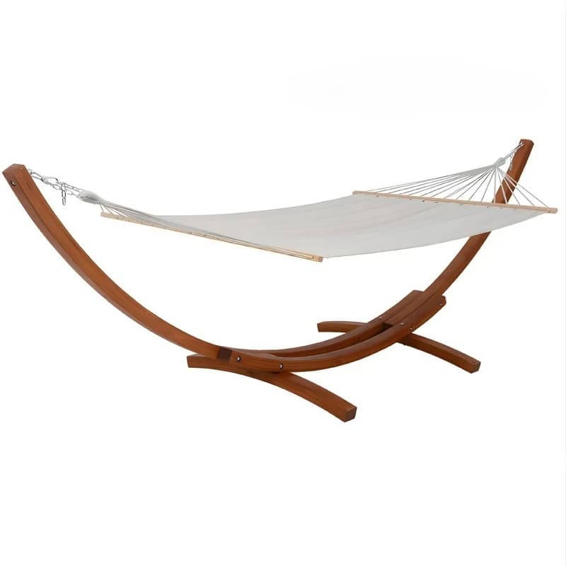 Hammock anti-rollover outdoor villa courtyard garden hotel indoor solid wood bracket swing