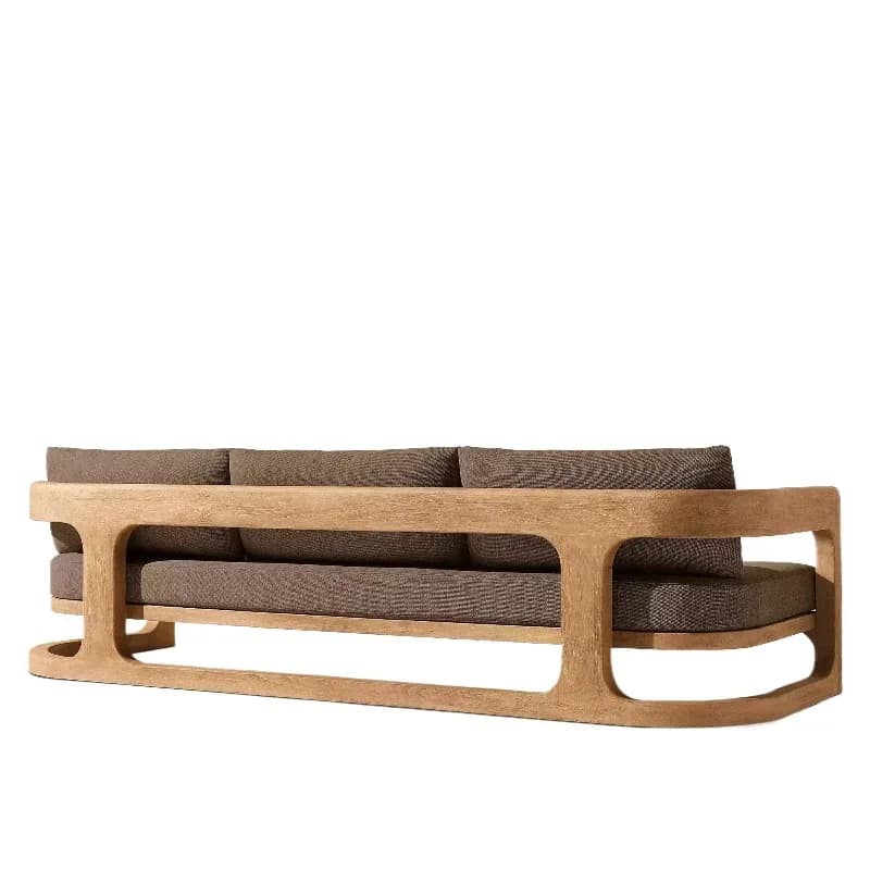 Luxury design sofa modern outdoor furniture solid wood combination teak garden sofa cover