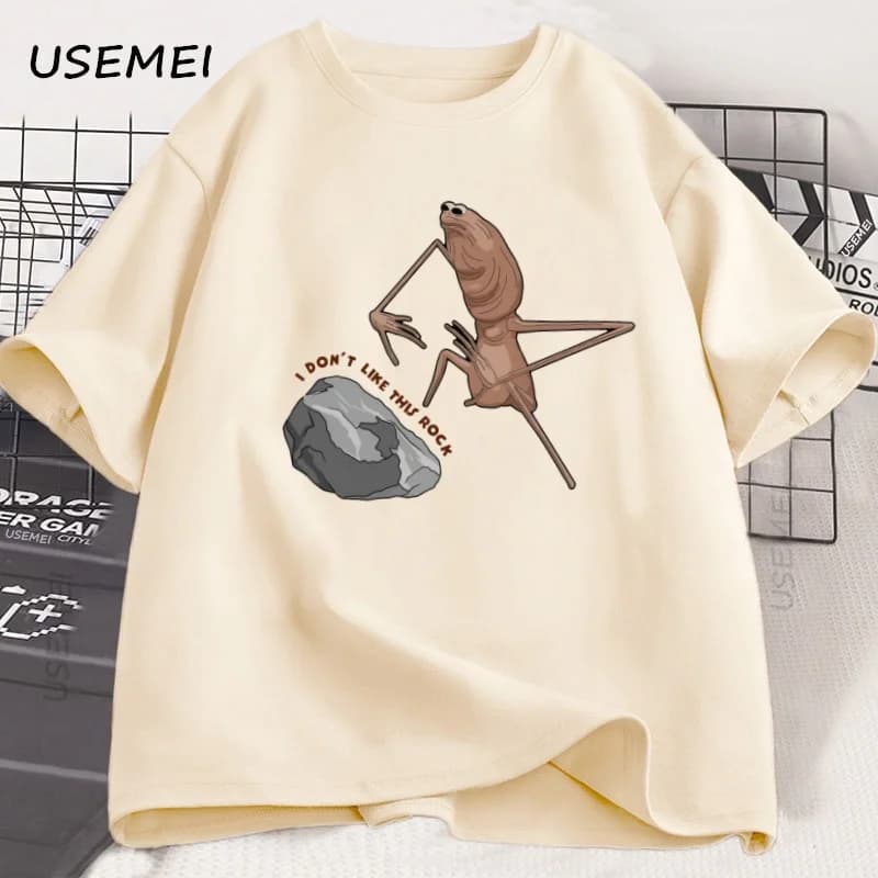 Marcus The Worm T-shirt for Men Women Y2k Clothes Design Printed Cotton Short Sleeve Round Neck Tshirt Streetwear Y2k Clothing