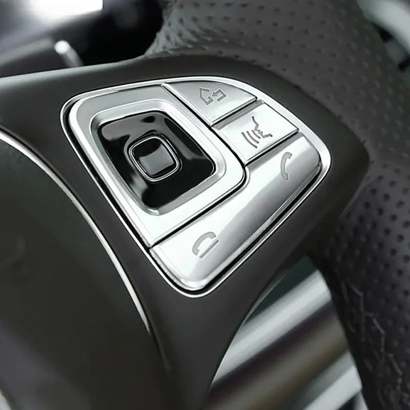 Steering Wheel Buttons Sequins Decoration Cover Trim For Mercedes Benz E Class W213 2016-2018 Car Styling Interior Accessories