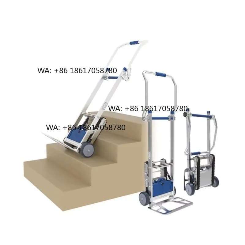 Electric 4 Wheel 70Kg Climber Climbing Trolley Stair Hand Cart 6 in Stock Long Time Working Powered Lightweight Dolly