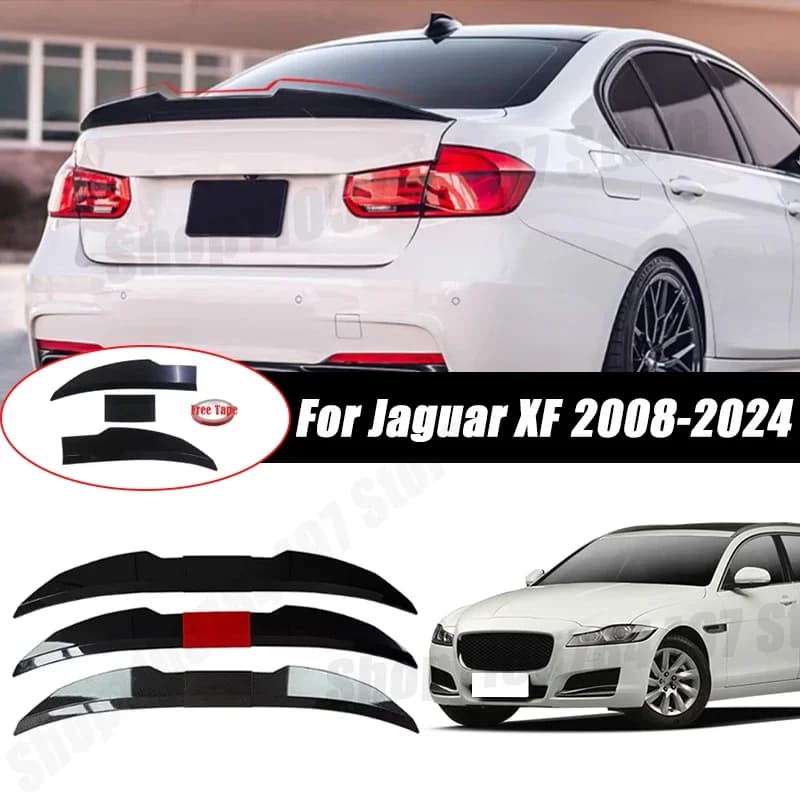 3pcs Sedan Rear Trunk Spoiler For Jaguar XF 2008-2024 Adjustable DIY Modified Trunk Spoiler Automotive Accessories
