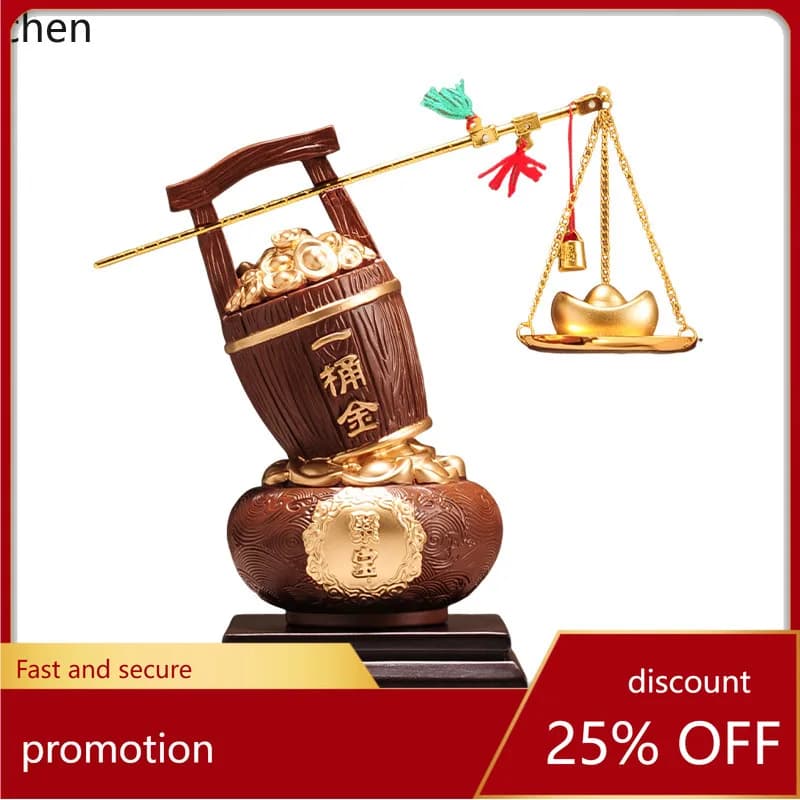 Cz  pot of gold, a cornucopia of treasure,  living room decoration,  high-end wine cabinet, housewarming gift