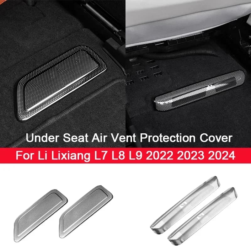 For Li LiXiang L7 L8 L9 2022 2023 2024 Underseat Air Conditioning Vent Protective Cover Car Interior Accessories