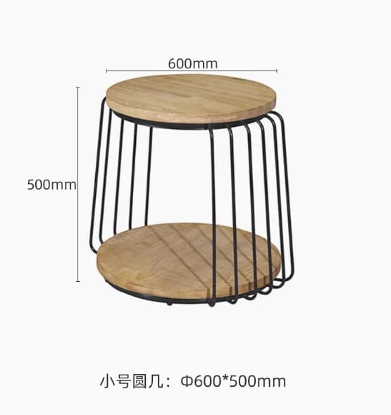 Side  Modern Wood Wrought Iron Coffee Table Sofa Corner Cabinet Side Table Living Room Bedroom Balcony  End Table