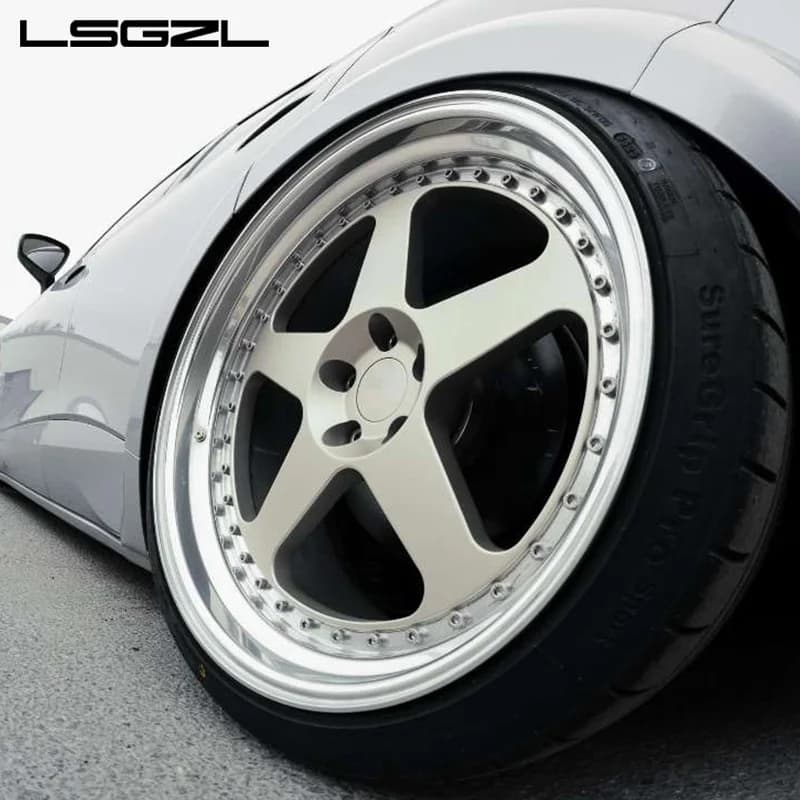 2-piece Polish/Chrome Lips  Custom Forged Wheels 15 16 17 18 19 20 21 22 23 24 26 28 Inch 5x127 5x120 5x114.3 5x130 5x112