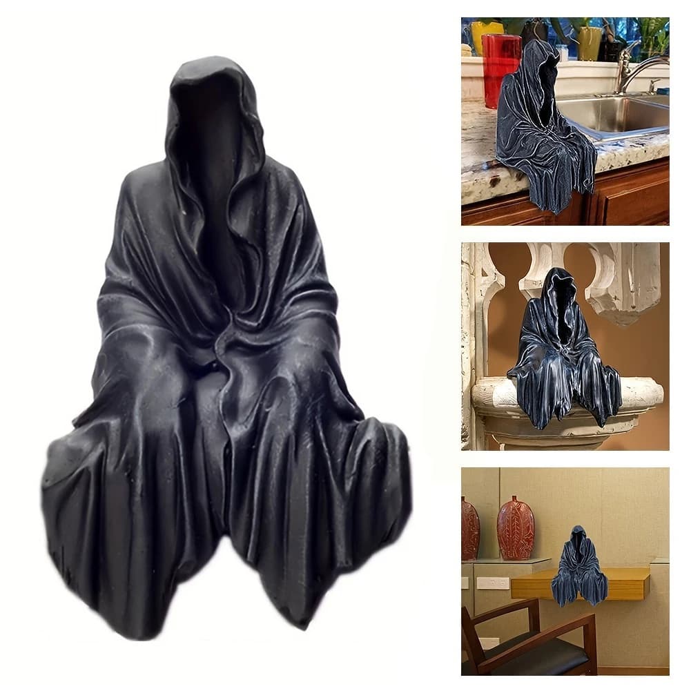 For Mysterious black clothes ornaments, mysterious style, black resin crafts, behind the scenes creative decoration