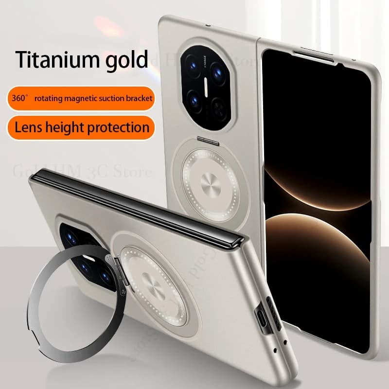Skin Feel Matte Tough Phone Kickstand Case For Huawei Mate X7 5G Wireless Charging For Magsafe Cover For HUAWEI Mate X6 X5 X3 X2