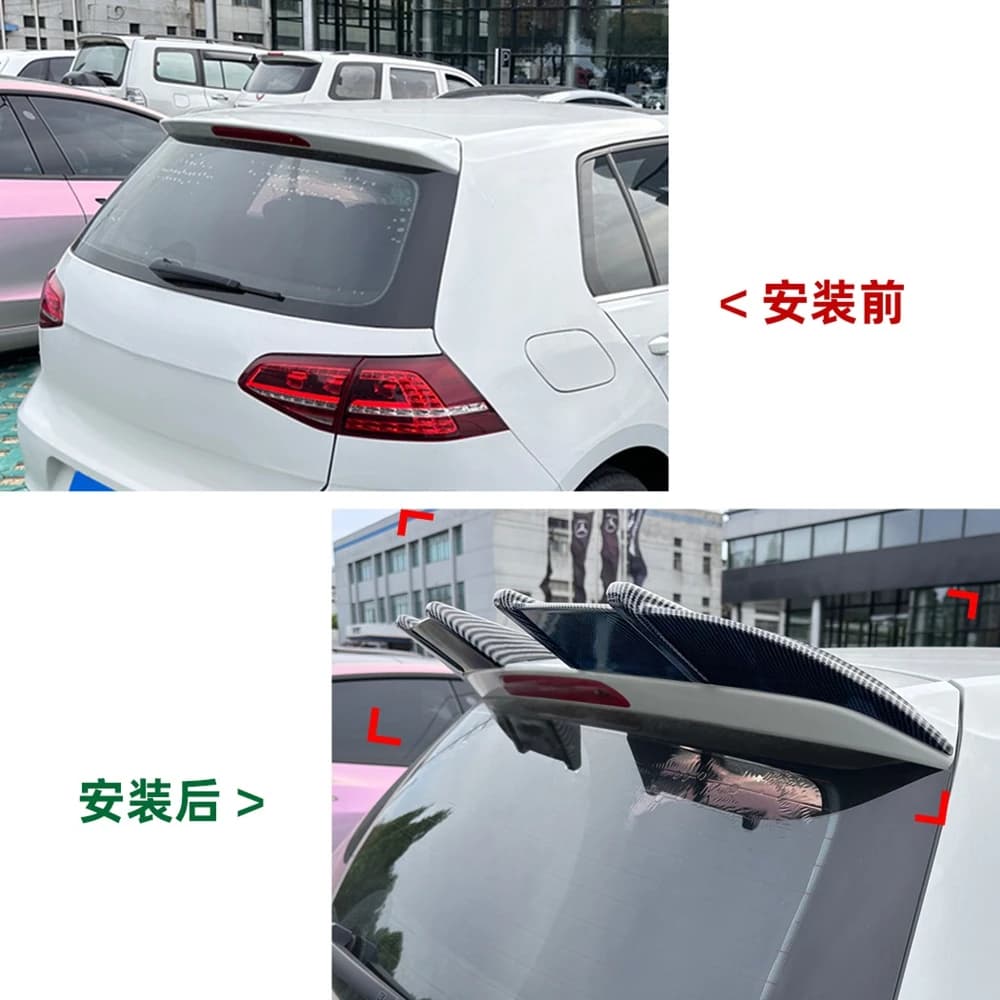 FOR Volkswagen VW Golf 7 Golf MK7 7.5 GTI GTD R 2013-2019 Rear Trunk Spoiler Wing Rear Roof Window Boot Lip Spoiler
