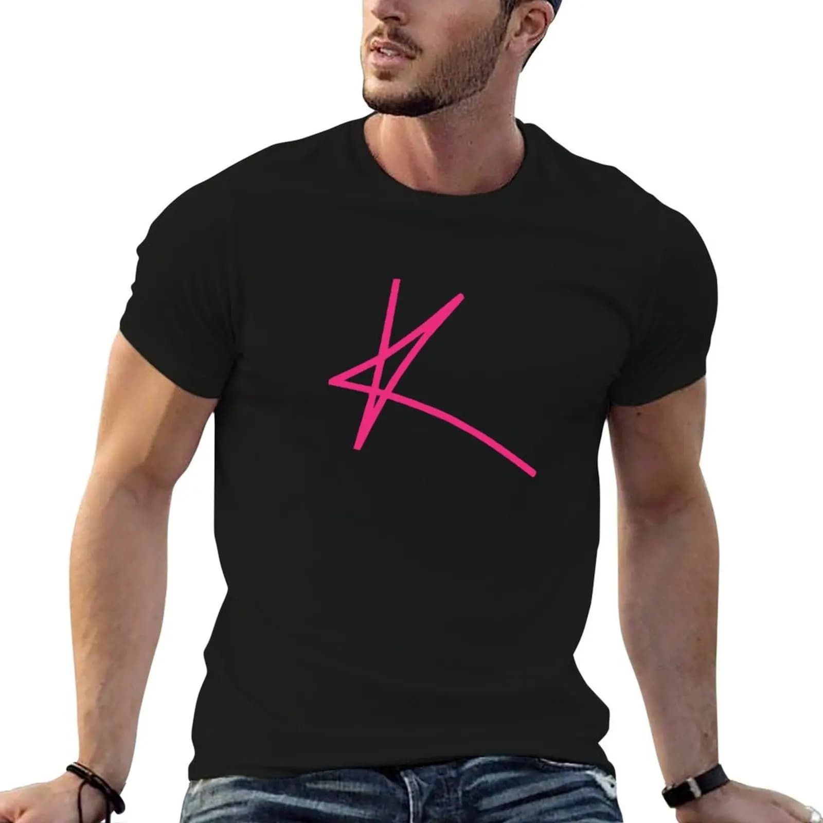 Kylie Minogue K Logo T-Shirt for a boy quick drying men clothings