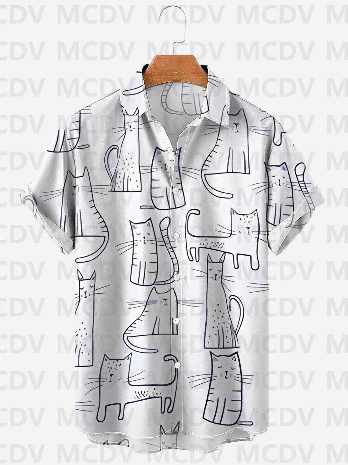 Men's Colorful Striped Gradient Simple Print Short Sleeve Shirt  3D Hawaiian Shirts Summer