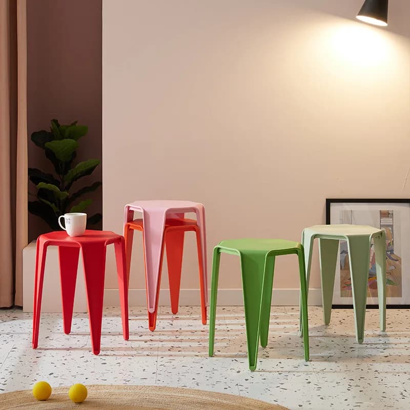 Plastic Stools For Home Use Stackable Restaurant Spare Portable Dining Stools Minimalist Leisure Simplebench Furniture