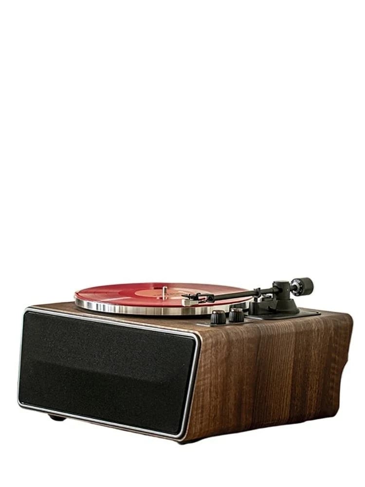 Upgraded vinyl record player wooden desktop retro premium gift