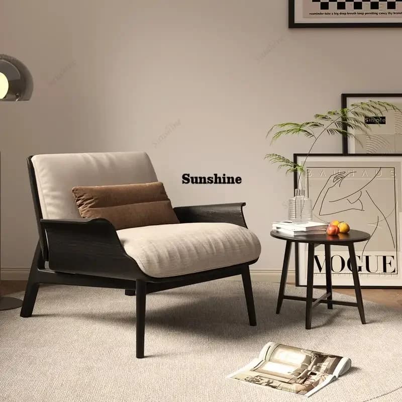 Black Comfort Large Chair Lounge Lazyboy Relax Hotel Nordic Modern Chair Adult Reading Luxury Sillas De Sala Home Furniture  FT