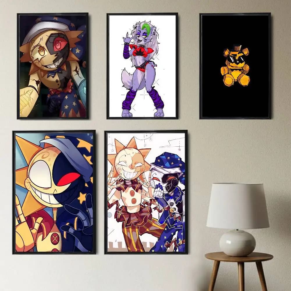 Roxanne Wolf Eclipse FNAF Poster Prints Wall Art Picture Painting Gift Living Room Restaurant Bar Large Dec Sticker