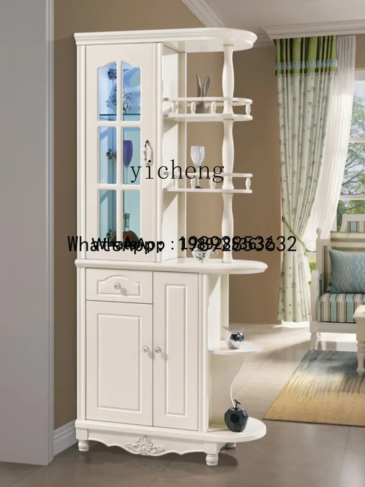 G1   European entry door partition cabinet wine cabinet integrated double-sided room decorative cabinet