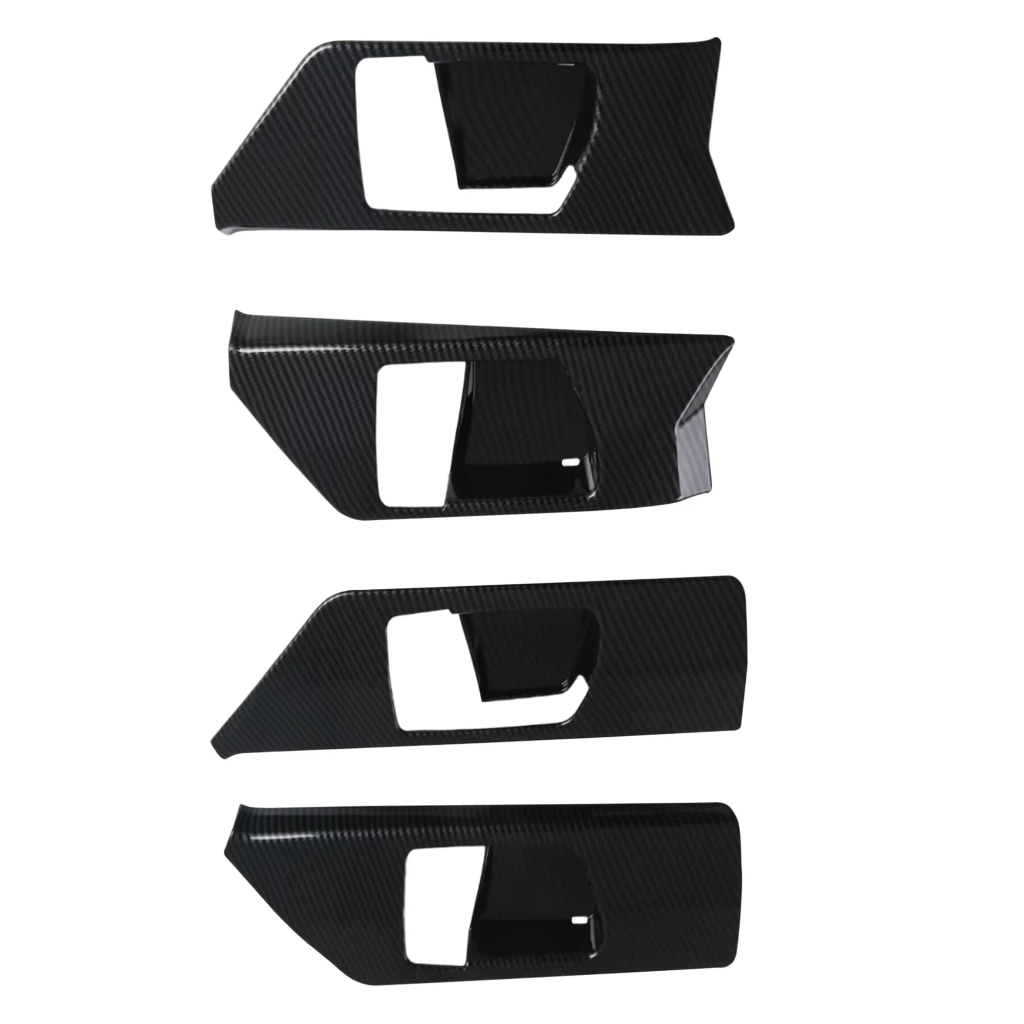 RHD! for Toyota Hilux Fuel Version 2026 Car Accessories Interior Door Handle Trim Cover Trim Sticker ABS Carbon Fiber Black 4pcs
