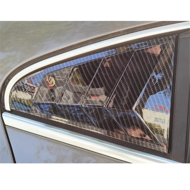 Fit For Volkswagen VW CC 2010-2018 Car Rear Louver Window Side Shutter Cover Trim Sticker Vent Scoop ABS Carbon Fiber