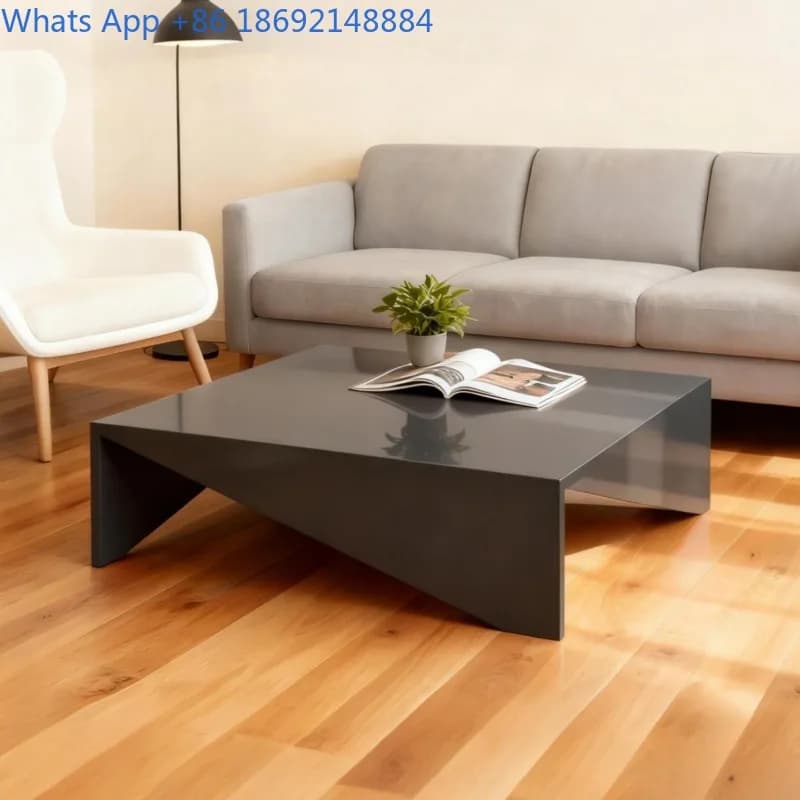 Modern Minimalist Painted Coffee Table Small Apartment Living Room Tea Table Multi-Functional Tea Table Square
