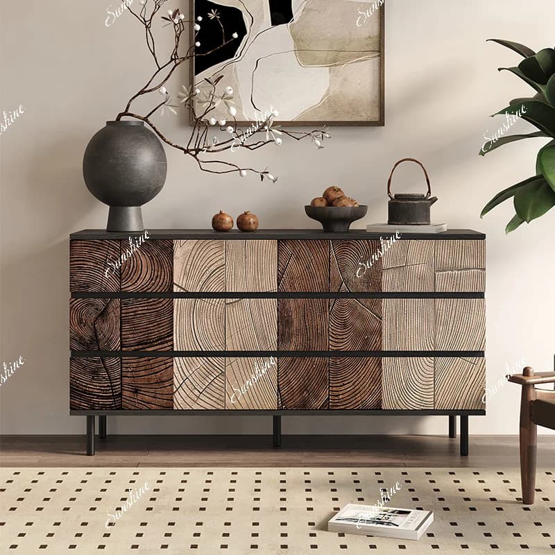 Italian light luxury style five buckets, living room against the wall, bedroom, modern simple chest of drawers