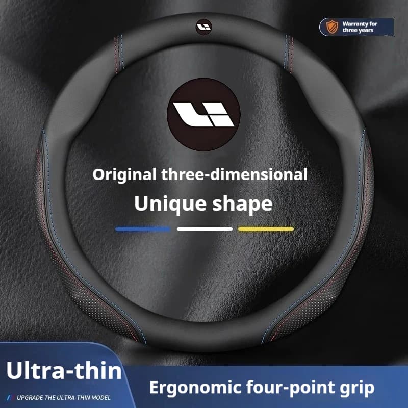 Car Suede Leather Steering Wheel Cover For LEADING IDEAL One Li Auto L9 L6 L8 L7 Mega i8 Auto Interior Accessories