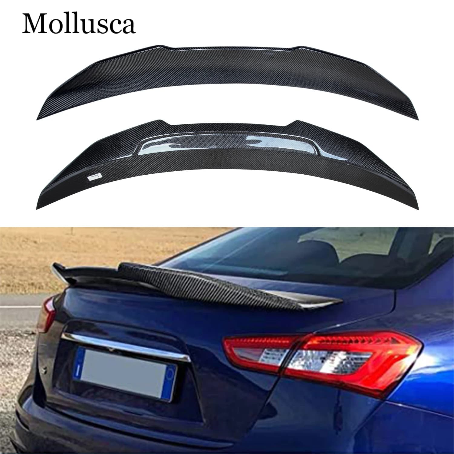 For Maserati Ghibli PSM Style Carbon fiber Rear Spoiler Trunk wing 2013-2022