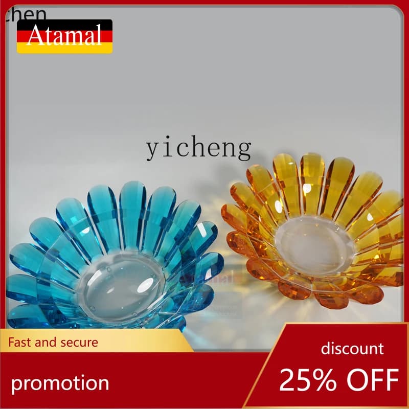 YFY high-grade crystal fruit plate light luxury modern living room tea table sugar fruit plate master ornament