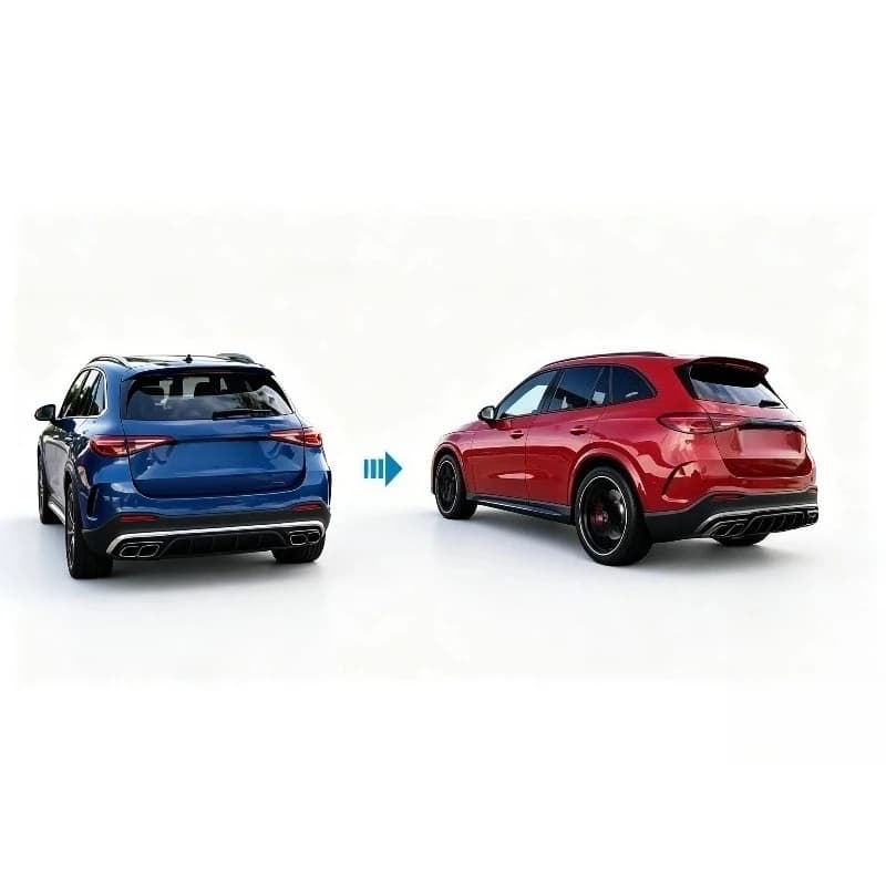 Rear Lip Diffuser With Tail Pipe Upgrade Body Kit Auto Tuning Parts