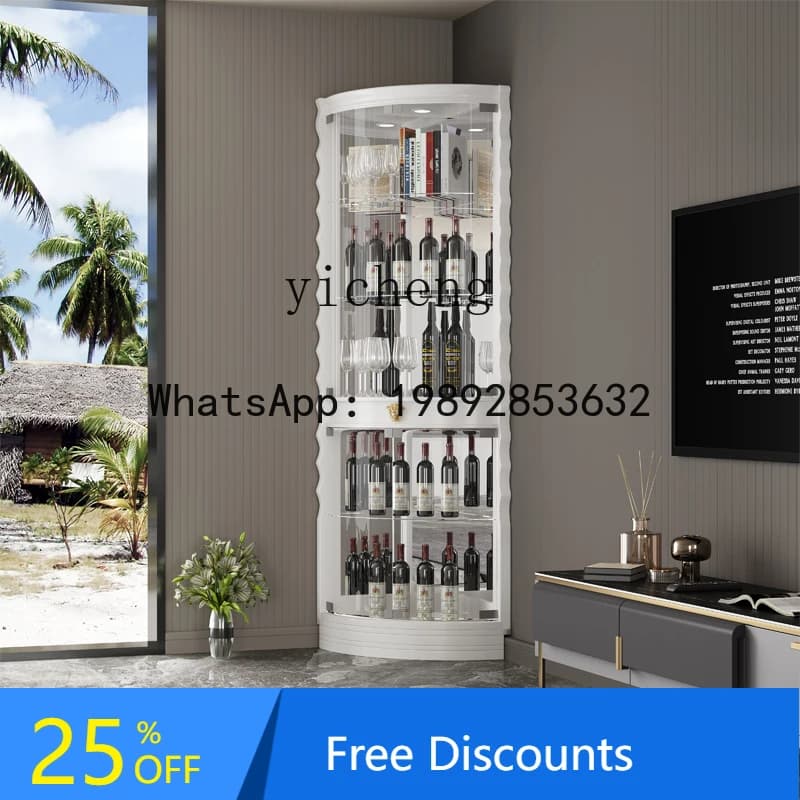 AA 1  door triangular wine cabinet living room light luxury  corner cabinet figure display cabinet