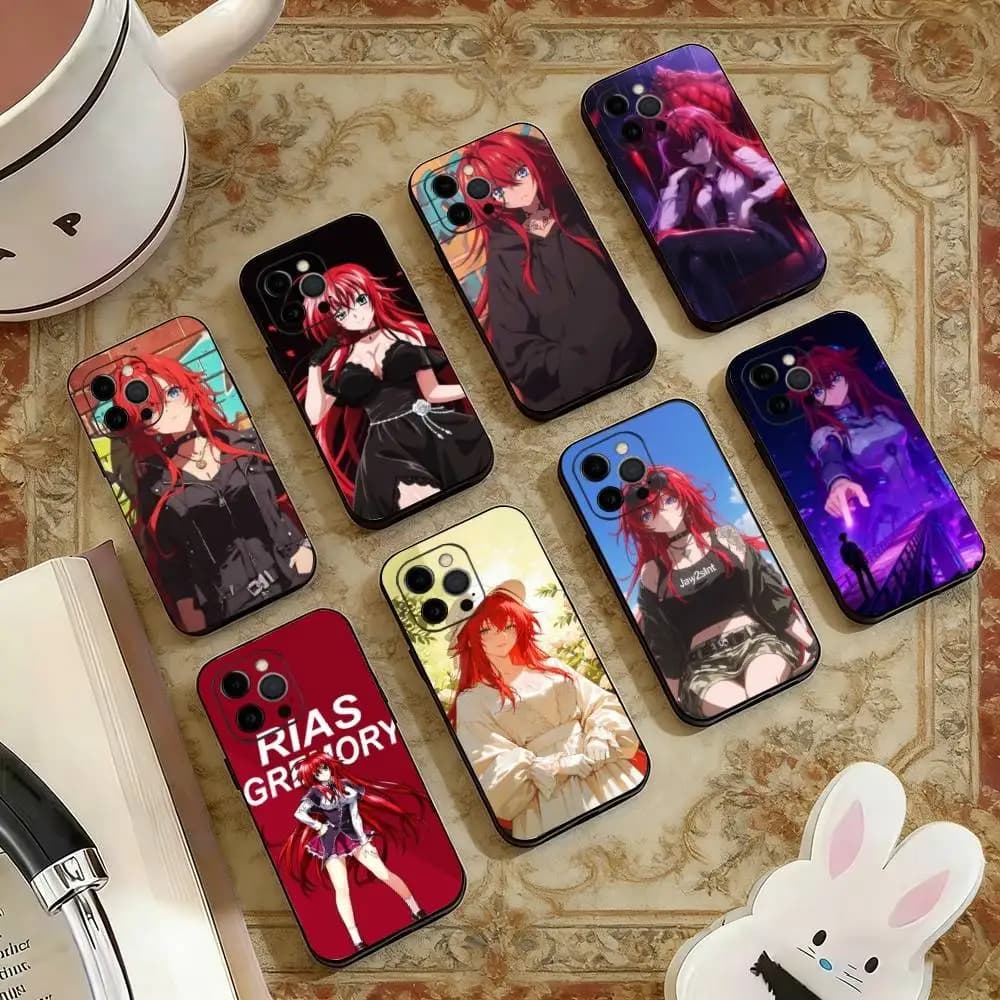 D×D R-Rias Gremory  Phone Case For iPhone 17, 16,15,14,13,12,11 Plus,Pro Max, Others Soft Black Cover