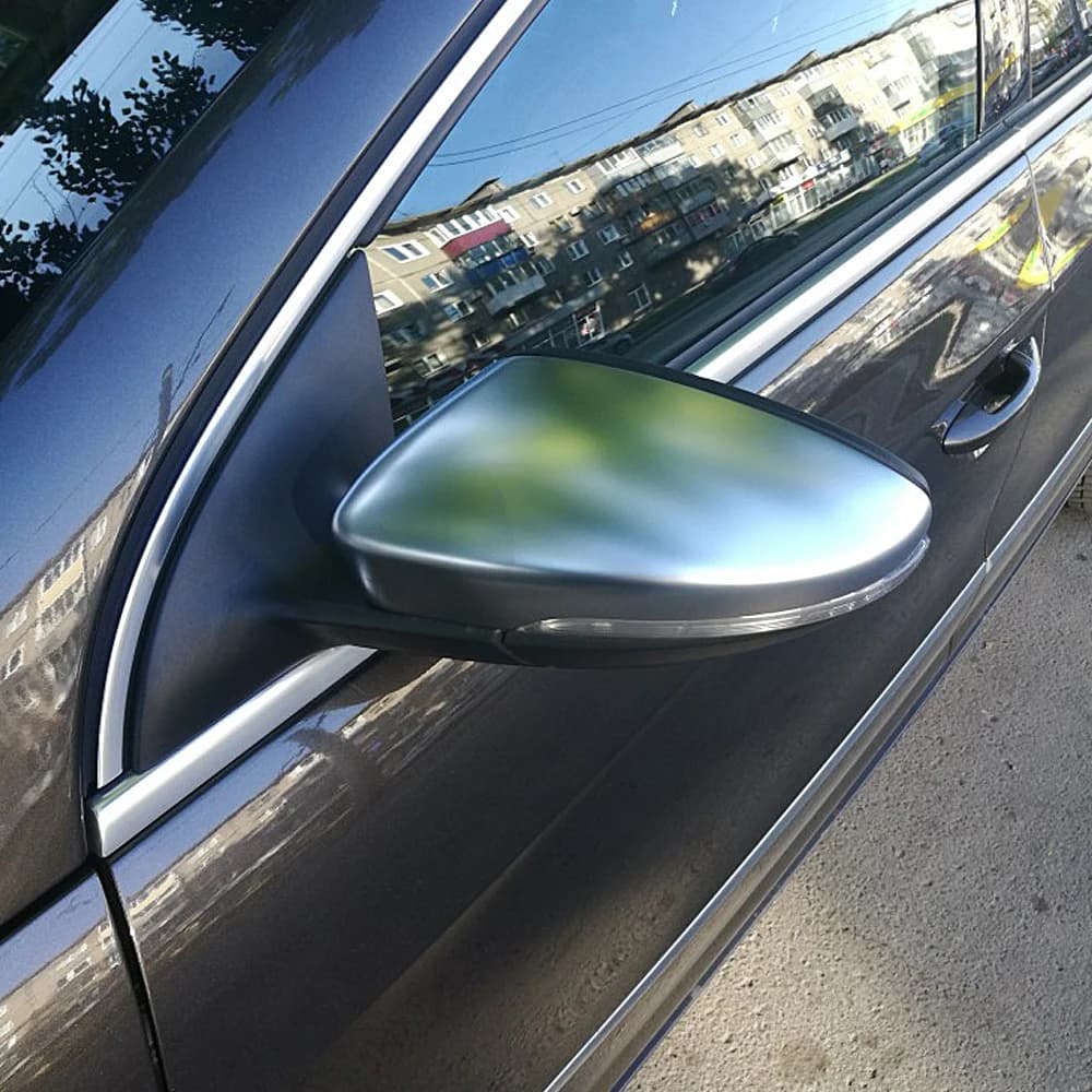 Mirror Cover For VW Passat B7 CC Jetta MK6 Beetle Matte Chrome Silver Rearview Mirror Cover Protection Cap