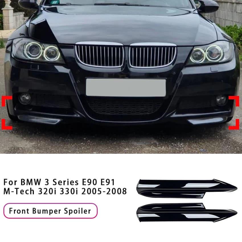 For BMW 3 Series E90 E91 M-Tech 320i 330i 2005-2008 Front Bumper Lip Angle Diffuser Splitter Spoiler Protector Body Kits