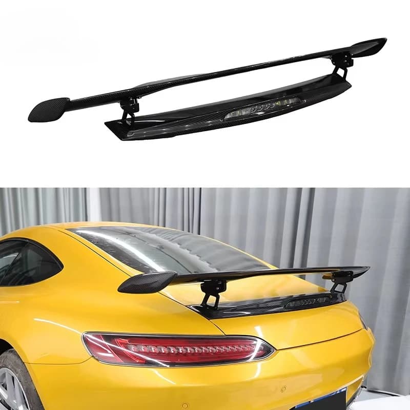 Dry carbon fiber GTR Pro-style wing spoiler dry carbon tail fin for upgrade of Mercedes-AMG GT, GTS and GTC