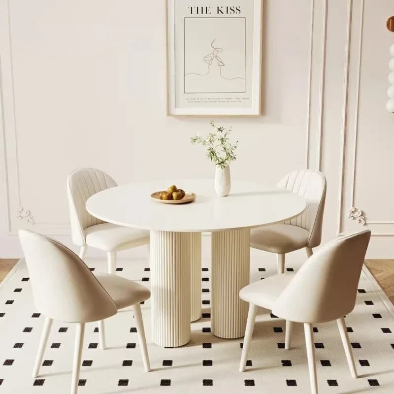 Small Round Dining Tables Space Saving House White Luxury Dining Tables Space Kitchen Room Mesas De Jantar Nordic Furniture