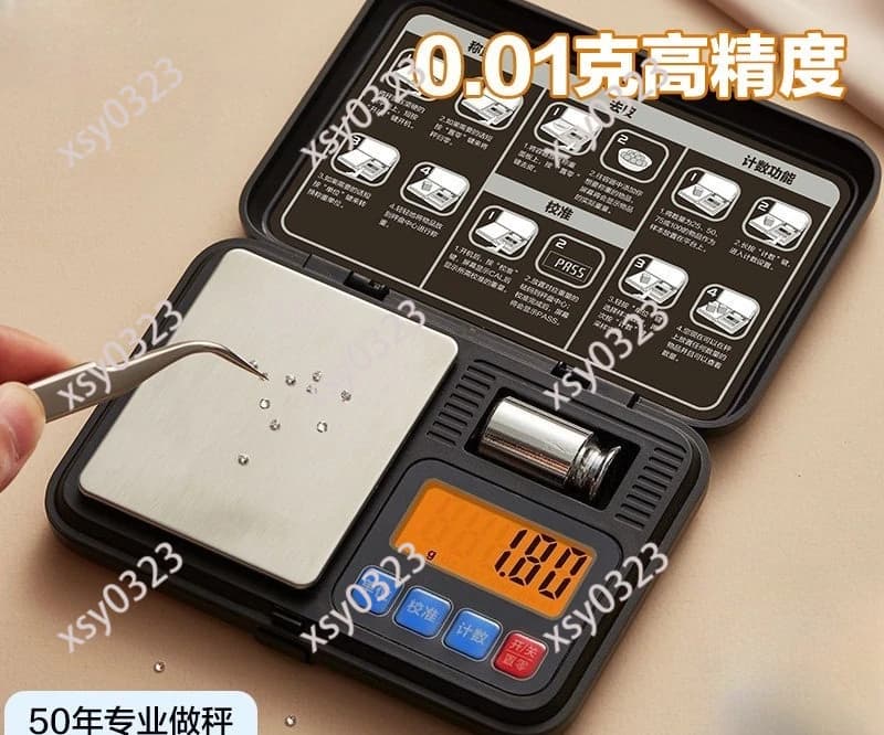Mini Digital Jewelry Scale High Precision 0.01g Portable Gold Weighing Pocket Scale