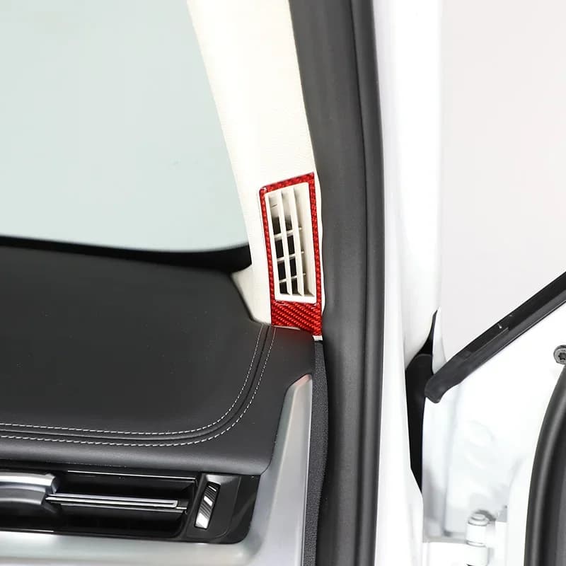For BMW X1 U11 2023-2024 Soft Carbon Fiber Car A-pillar Air Outlet Sticker Car Interior Accessories