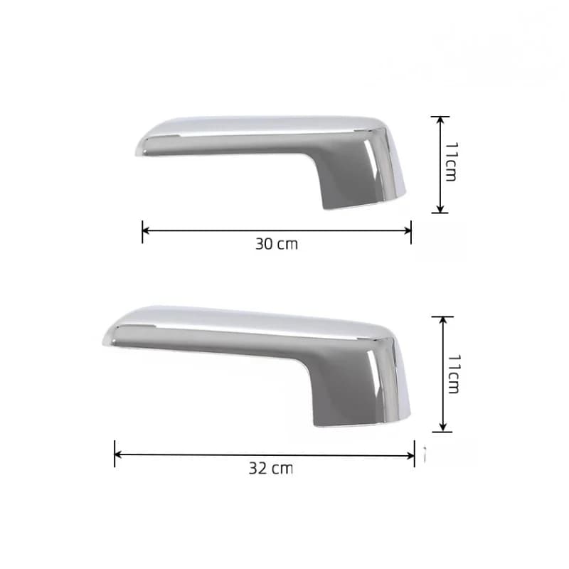 For 2019-2025 Chevrolet Silverado / GMC Sierra Silver Modified Rearview Mirror Cover