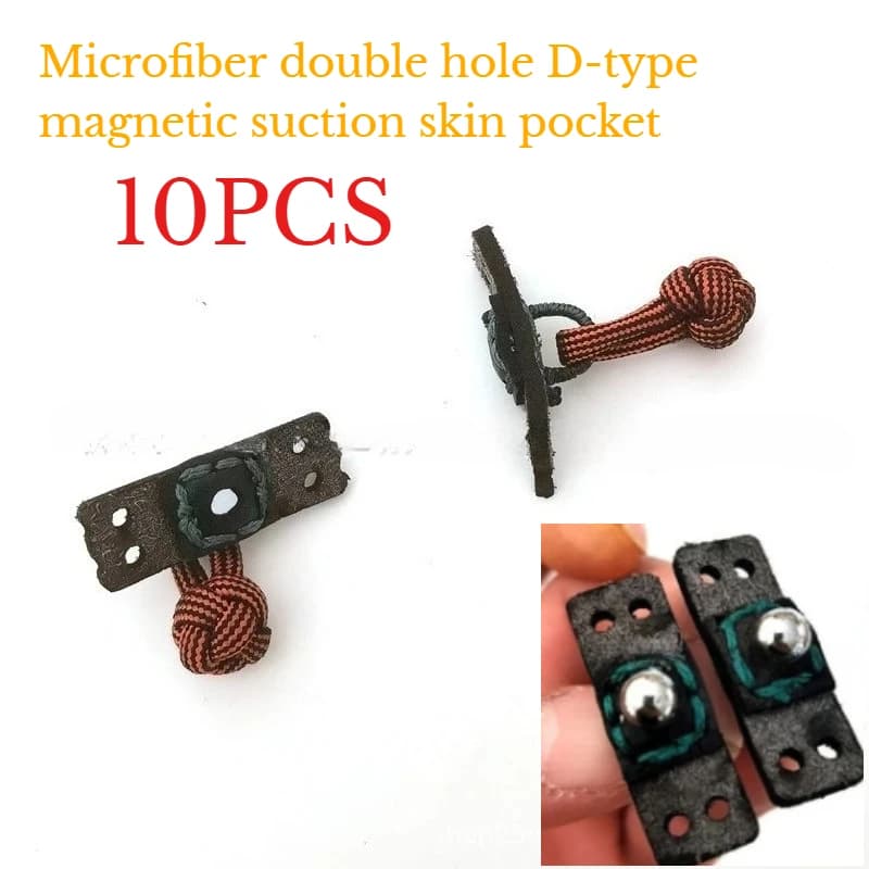 10PCS Microfiber D-ring Magnetic Suction Leather Bag Outdoor Tool Parts Accessories