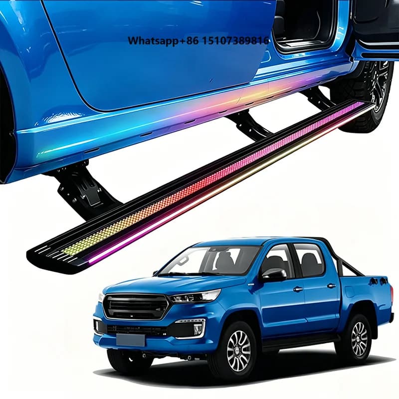 Automatic Electric Power Side Step Neon Led Dual Lights Running Board for  G7