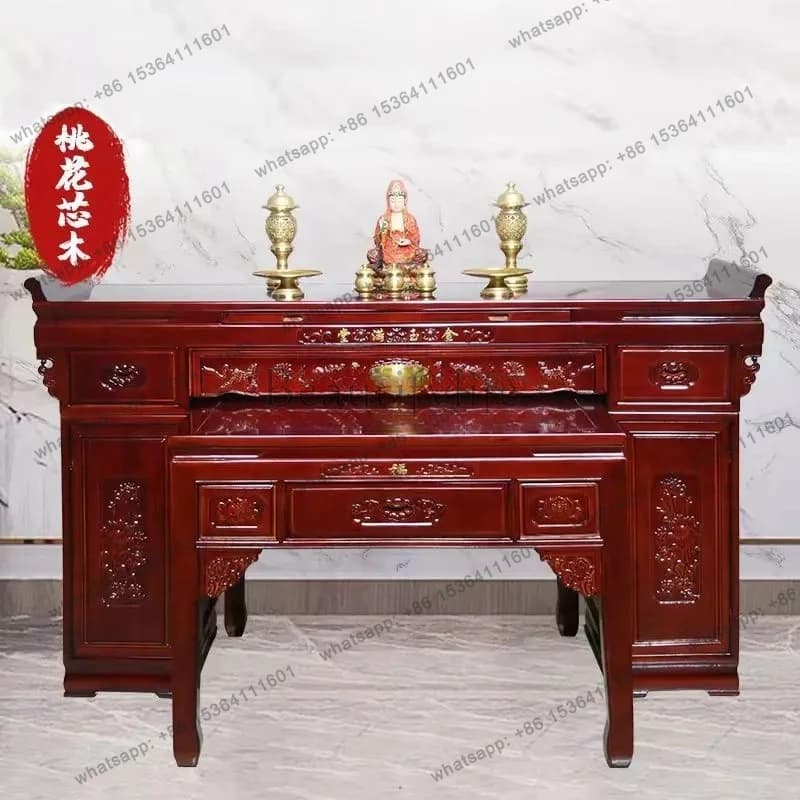 Household Altar  Incense Table Chinese Style Altar Buddha Table Middle Hall Cabinet Incense Burner Household Worship